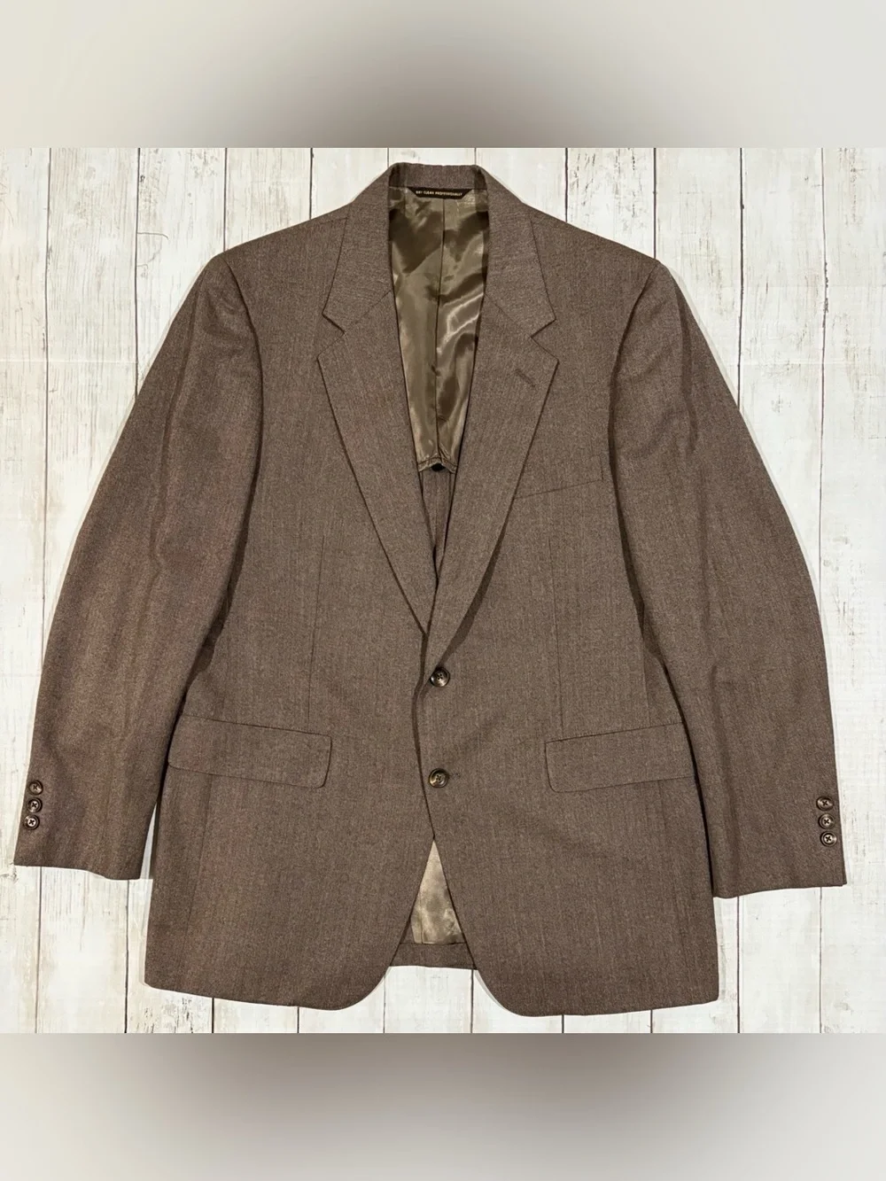 Retro Brown Wool Blazer 42R Sport Coat Jacket Kingsridge